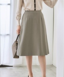 7days Life Styling | 【レディーススーツ】セットアップ対応洗えるウール調ストレッチセミフレアスカート（上下別売）(スーツスカート)