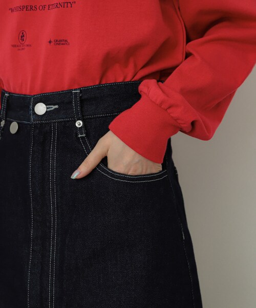 SENSE OF PLACE by URBAN RESEARCH(センスオブプレイスバイアーバンリサーチ)の「シシュウデニムミニスカート(デニムスカート・レディース・ONE WASH/L.INDIGO・S/M)」の17枚目の写真