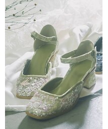 merry jenny | スパンコールチュールベロアミュール(パンプス)