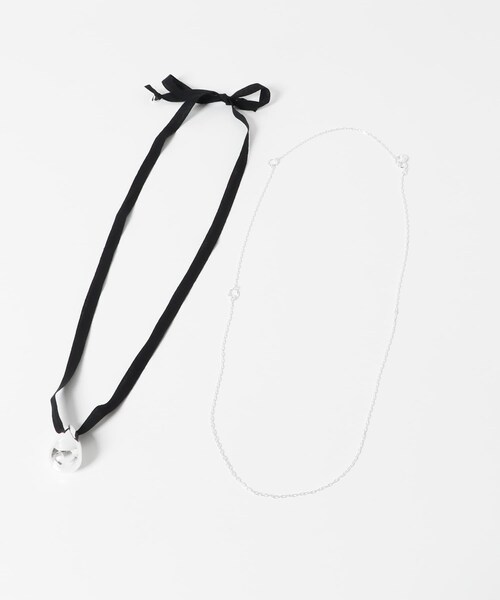 URBAN RESEARCH ROSSO（アーバンリサーチロッソ）の「in mood　BIG DROP/2P necklace（ネックレス・レディース・svbk・-0）」の5枚目の写真