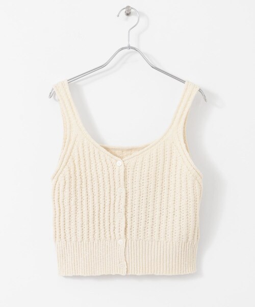 URBAN RESEARCH Sonny Label（アーバンリサーチサニーレーベル）の「2WAY透かし編みニットビスチェ（キャミソール・レディース・ネイビー/アイボリー/ピンク・FREE）」の15枚目の写真