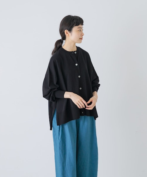 かぐれ(カグレ)の「ハイツイストコットンワイドカーディガン(カーディガン/ボレロ・レディース・BLACK/GRAY/NAVY・Free)」の1枚目の写真