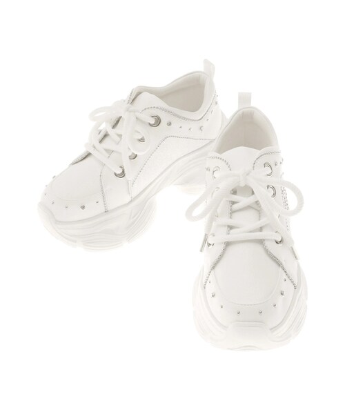 GYDA（ジェイダ）の「GG bijou design スニーカー（その他シューズ・レディース・オフホワイト/ブラック・S/M/L）」の5枚目の写真