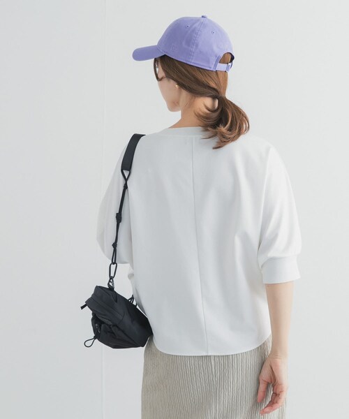 URBAN RESEARCH DOORS（アーバンリサーチドアーズ）の「ニットドッキングドルマン プルオーバー（Tシャツ/カットソー・レディース・OFF WHITE/L.KHAKI/NAVY/BLACK/RED BEANS・Free）」の8枚目の写真