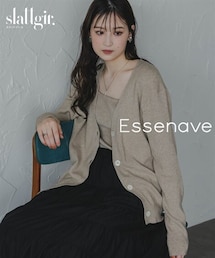nissen | 高身長　ニットアンサンブル（カーディガン＋キャミソール）（セットアップ対応）（トールサイズ）Essenave(ニット/セーター)