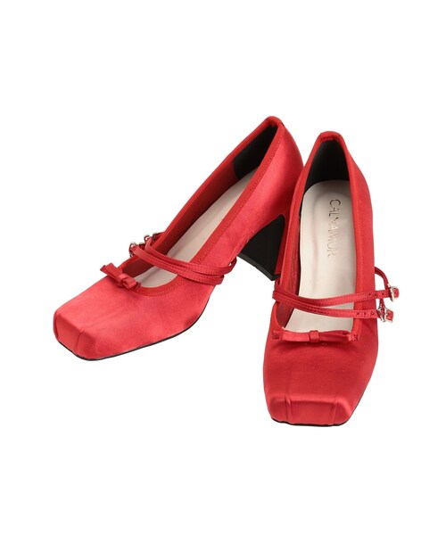 CALNAMUR（カルナムール）の「BALLET CHUNKY HEEL SHOSE/バレエチャンキーヒールシューズ（パンプス・レディース・ブラック/レッド/ピンク・S/M/L）」の21枚目の写真