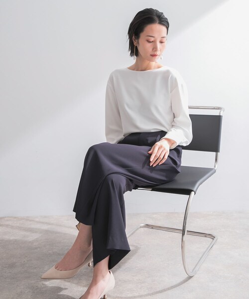 URBAN RESEARCH ROSSO（アーバンリサーチロッソ）の「ストレッチジョーゼットブラウス（シャツ/ブラウス・レディース・WHITE/GREIGE/NAVY・Free）」の7枚目の写真