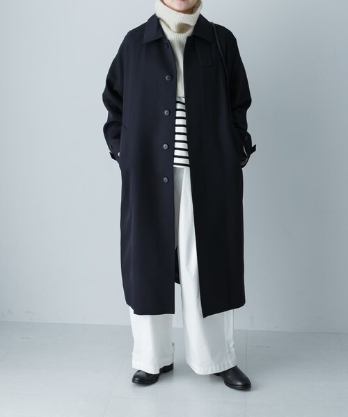 かぐれ（カグレ）の「ウーステッドウールコート（テーラードジャケット・レディース・GREGE/SAGE/NAVY・Free）」の6枚目の写真