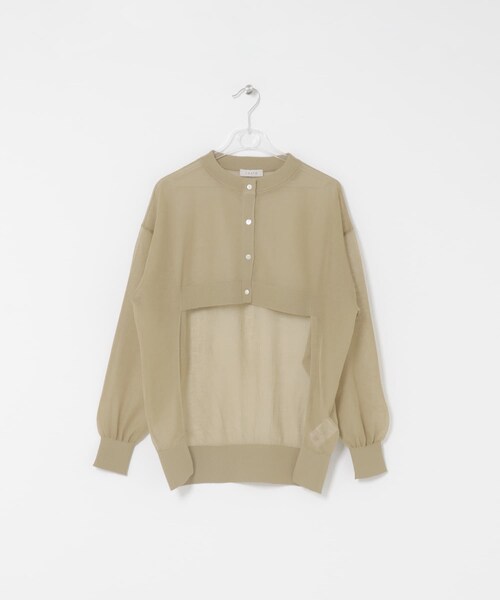 LAATO（ラート）の「sheer cardigan（カーディガン/ボレロ・レディース・リップ/ラクダ・Free）」の13枚目の写真