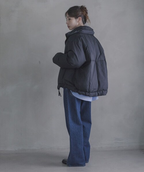 URBAN RESEARCH Sonny Label（アーバンリサーチサニーレーベル）の「ダブルジップスタンドダウンジャケット（その他アウター・レディース・ブラック/ライトグレー/チャコール・Free）」の11枚目の写真