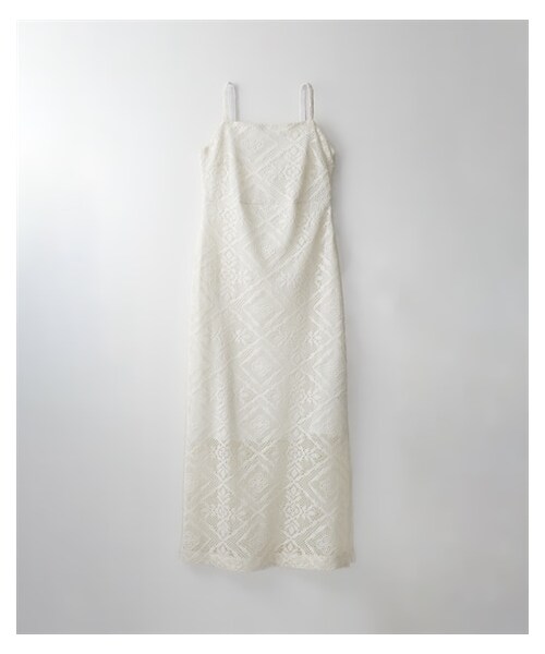 nissen（ニッセン）の「【CHIC STYLE】レースキャミソールストレートロングワンピース（ワンピース・レディース・アイボリー/黒・M/L/LL/3L/4L/5L/6L/8L/10L）」の13枚目の写真