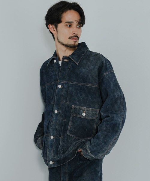 URBAN RESEARCH（アーバンリサーチ）の「『別注』SEVEN BY SEVEN×URBAN RESEARCH　1ST TYPE LEATHER JACKET（テーラードジャケット・メンズ・BLACK/NAVY・M/L）」の18枚目の写真