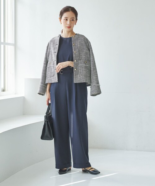 URBAN RESEARCH(アーバンリサーチ)の「『2サイズ展開』ベルト付きオールインワン(つなぎ/オールインワン・レディース・NAVY/BLACK・36/38)」の16枚目の写真