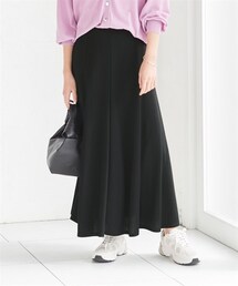 nissen | 大きいサイズ美ラクRUタッチ8枚ハギ切替フレアマキシスカート（ゆったりヒップ）（接触冷感・UVカット）(スカート)