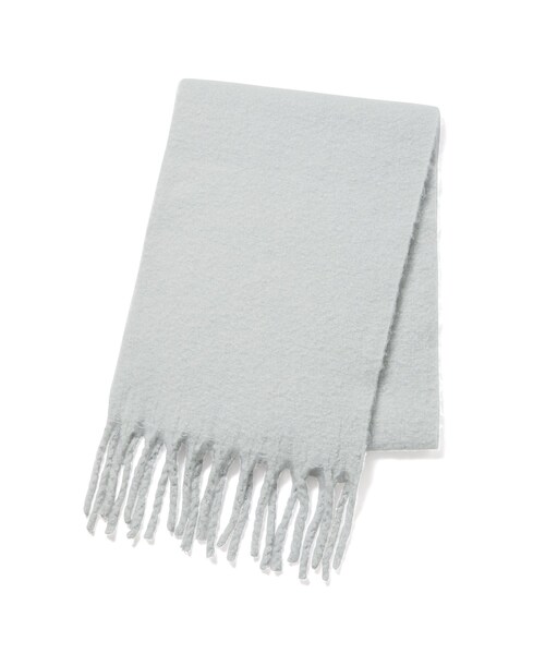 VIS（ビス）の「【リサイクルポリ】ふわふわ太フリンジマフラー（マフラー・レディース・ライトグレー/サックス/ライトグリーン/レッド/ピンク系/キナリ/ラベンダー/ターコイズ・F）」の3枚目の写真