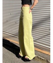 EMODA | ヘムカットルーズハイウエストジーンズ(デニムパンツ)