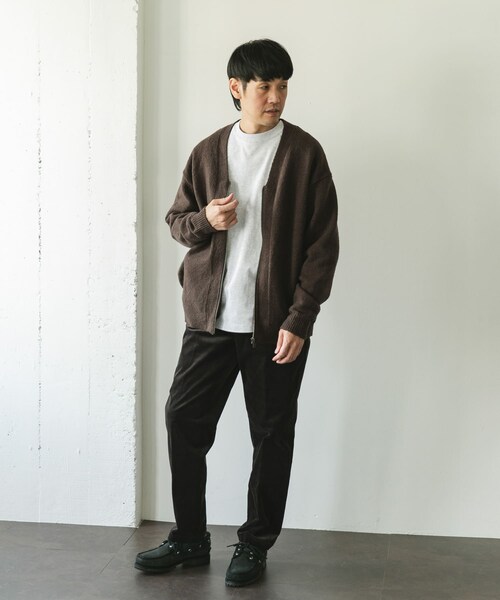 URBAN RESEARCH DOORS（アーバンリサーチドアーズ）の「AIR FIT Vネックカーディガン（カーディガン/ボレロ・メンズ・GREEN/BROWN/BLACK・M/L）」の21枚目の写真
