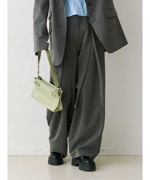 jouetie（ジュエティ）の「【PosTokyo】ワイドスラックス【セットアップ対応】（スラックス・レディース・ホワイト/グレー/ブラウン・M）」の2枚目の写真