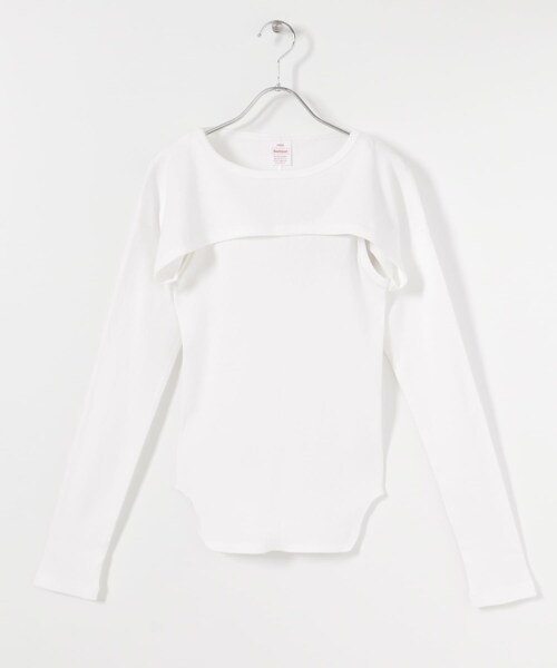 URBAN RESEARCH(アーバンリサーチ)の「『別注』Healthknit×URBAN RESEARCH レイヤードカットソー(Tシャツ/カットソー・レディース・BLACK/WHITE・FREE)」の4枚目の写真