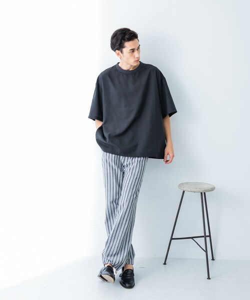 URBAN RESEARCH（アーバンリサーチ）の「『UR TECH DRYLUXE』高機能リネンTシャツ（Tシャツ/カットソー・メンズ・FADE BLACK/BEIGE/BURGUNDY・M/L）」の17枚目の写真