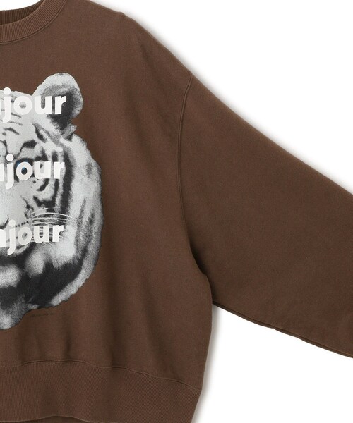 ADAM ET ROPE'（アダムエロペ）の「【Oblada(オブラダ)】別注 TIGER SWEAT（スウェット・レディース・ブラウン/ネイビー・F）」の17枚目の写真