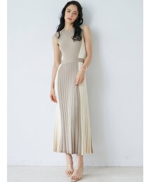 LAGUNAMOON | バイカラーラインニットワンピース(ワンピース)