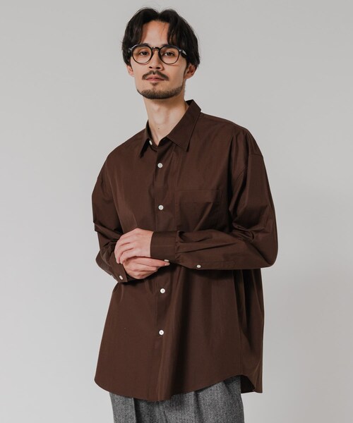 URBAN RESEARCH（アーバンリサーチ）の「『一部WEB限定カラー』THOMAS MASON OVER SHIRTS（シャツ/ブラウス・メンズ・WHITE/ROYAL/BROWN/BLACK/BLUE ST/S.GREEN・S/M/L/XL）」の3枚目の写真