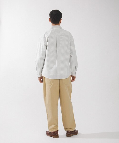 URBAN RESEARCH Sonny Label（アーバンリサーチサニーレーベル）の「抗菌オックスボタンダウンオーバーシャツ（シャツ/ブラウス・メンズ・オフ/サックス/オフストライプ・M/L/XL）」の19枚目の写真