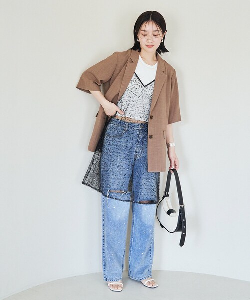 VIS（ビス）の「スパンコールキャミワンピース（ワンピース・レディース・ブラック系/ベージュ系・F）」の12枚目の写真