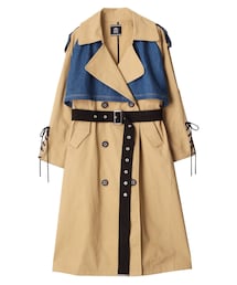 Slash Denim Trench Coat