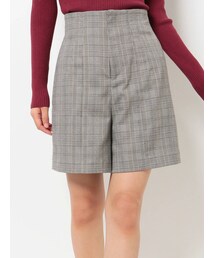 MERCURYDUO | ハイウエストチェックショートパンツ(その他パンツ)