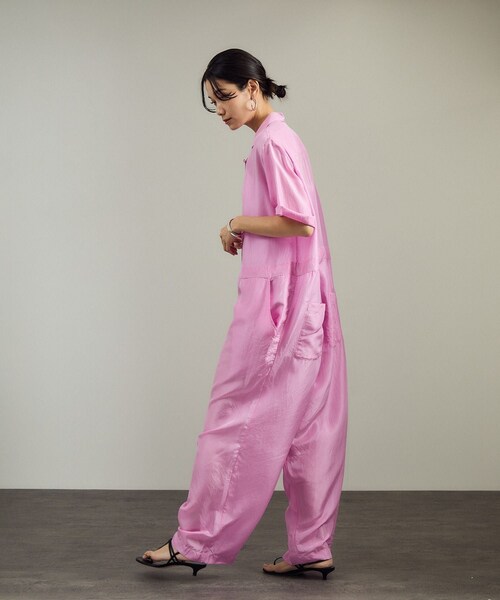 ADAM ET ROPE'（アダムエロペ）の「【WONDER FULL LIFE/ワンダーフルライフ】トラベラーズ2 オールインワン（つなぎ/オールインワン・レディース・ネイビー/ピンク・S）」の7枚目の写真