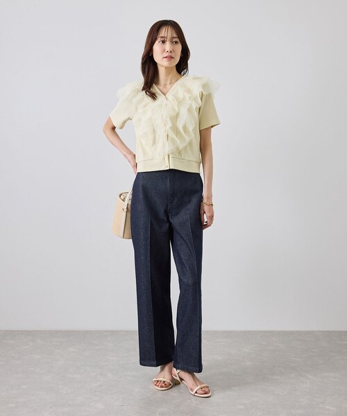 ROPE' PICNIC(ロペピクニック)の「ベルト付ストレートワイドデニムパンツ(デニムパンツ・レディース・ネイビー/ブルー・L/M/S/XL/XS)」の21枚目の写真