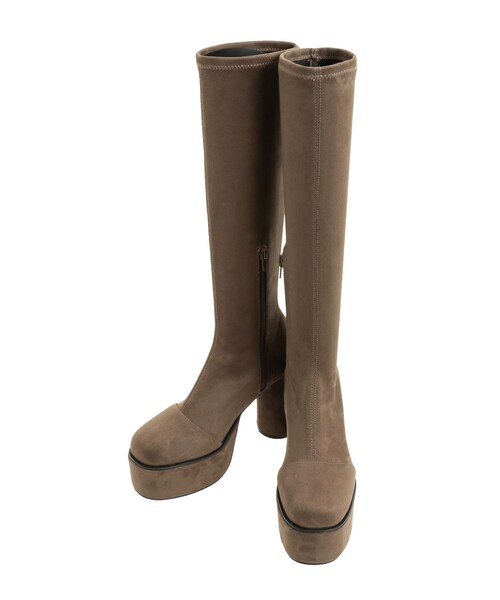 CALNAMUR（カルナムール）の「ロングブーツ（ブーツ・レディース・ホワイト/アイボリー/ブラック/ブラウン・S/M/L）」の10枚目の写真