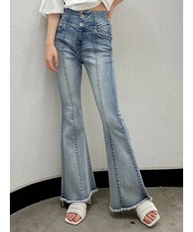 GYDA | H/W フィットフレアデニムパンツ(デニムパンツ)