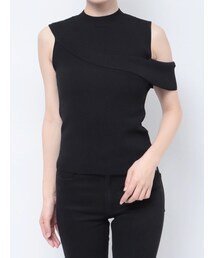 MURUA | ワンサイドドロップニットトップス(ニット/セーター)