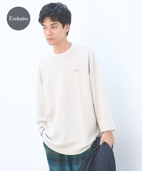 URBAN RESEARCH DOORS（アーバンリサーチドアーズ）の「『別注』LACOSTE×DOORS　HEAVY PIQUE LONG-SLEEVE（Tシャツ/カットソー・メンズ・HAMMAM/GRAPHITE/PORTO・3/4/5）」の4枚目の写真