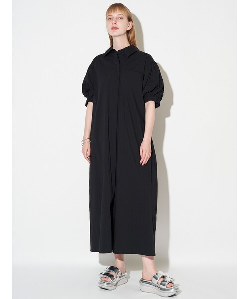 ELENDEEK（エレンディーク）の「FORM SHIRT OP（シャツワンピース・レディース・グレー/ブラック/ベージュ・01/02）」の8枚目の写真