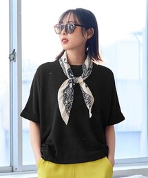 nissen | 大きいサイズ綿１００％吸汗速乾パイルビッグシルエット５分袖プルオーバー(Tシャツ/カットソー)