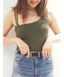 EVRIS | アシメストラップニットビスチェ(Tシャツ/カットソー)