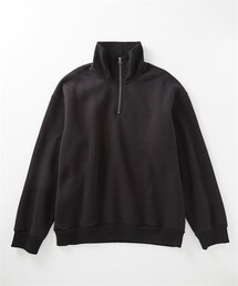 nissen | オーバーサイズ裏起毛ハーフジップ長袖トレーナー(スウェット)