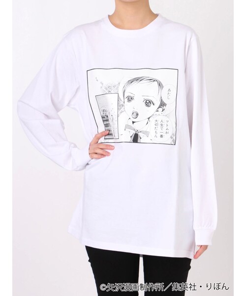 jouetie（ジュエティ）の「ご近所物語 シーンカットロンT（Tシャツ/カットソー・レディース・ブラック/オフホワイト/レッド・M）」の2枚目の写真