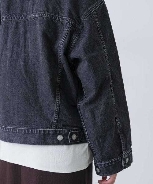 かぐれ（カグレ）の「HARi　WIDE SLEEVE DENIM JACKET（デニムジャケット・レディース・BLACK・2）」の14枚目の写真