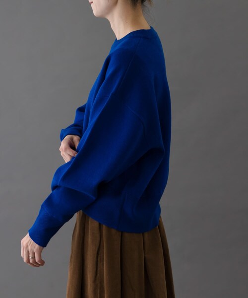 URBAN RESEARCH DOORS(アーバンリサーチドアーズ)の「FORK&SPOON ダブルフェイスクルーネックニット(ニット/セーター・レディース・OFF/TOP GRAY/BLUE・1)」の22枚目の写真