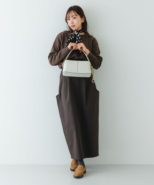 RODE SKO（ロデスコ）の「センターステッチショルダーバッグ（ショルダーバッグ・レディース・BLACK/MILK/ORANGE・one）」の22枚目の写真