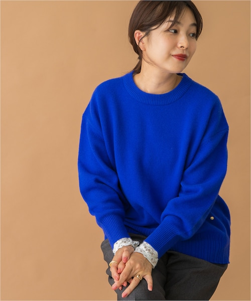 URBAN RESEARCH ROSSO（アーバンリサーチロッソ）の「F by ROSSO　ハミルトンクルーネックニット（ニット/セーター・レディース・L/GREIGE/GRAY/D/CHERRY/BLUE・FREE）」の3枚目の写真