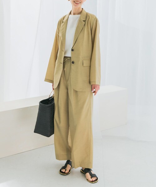 URBAN RESEARCH ROSSO（アーバンリサーチロッソ）の「シアージャケット（テーラードジャケット・レディース・bk×white/beige・FREE）」の7枚目の写真