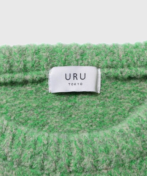 ADAM ET ROPE'（アダムエロペ）の「【URU/ウル】CREW NECK KNIT（ニット/セーター・メンズ・グリーン・F）」の7枚目の写真