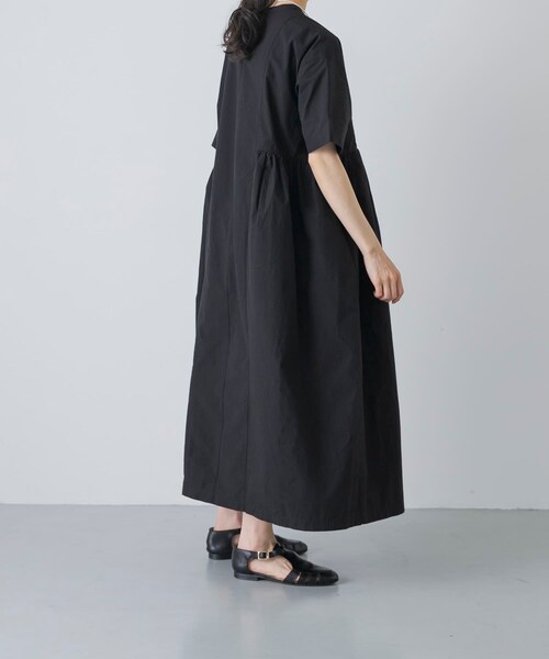 かぐれ（カグレ）の「『2サイズ展開』コットンシルクサイドギャザーワンピース（ワンピース・レディース・BLACK/ROYAL BLUE/BLACK A・0/1）」の22枚目の写真