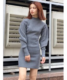 EMODA | タックショルダーニットワンピース(ワンピース)